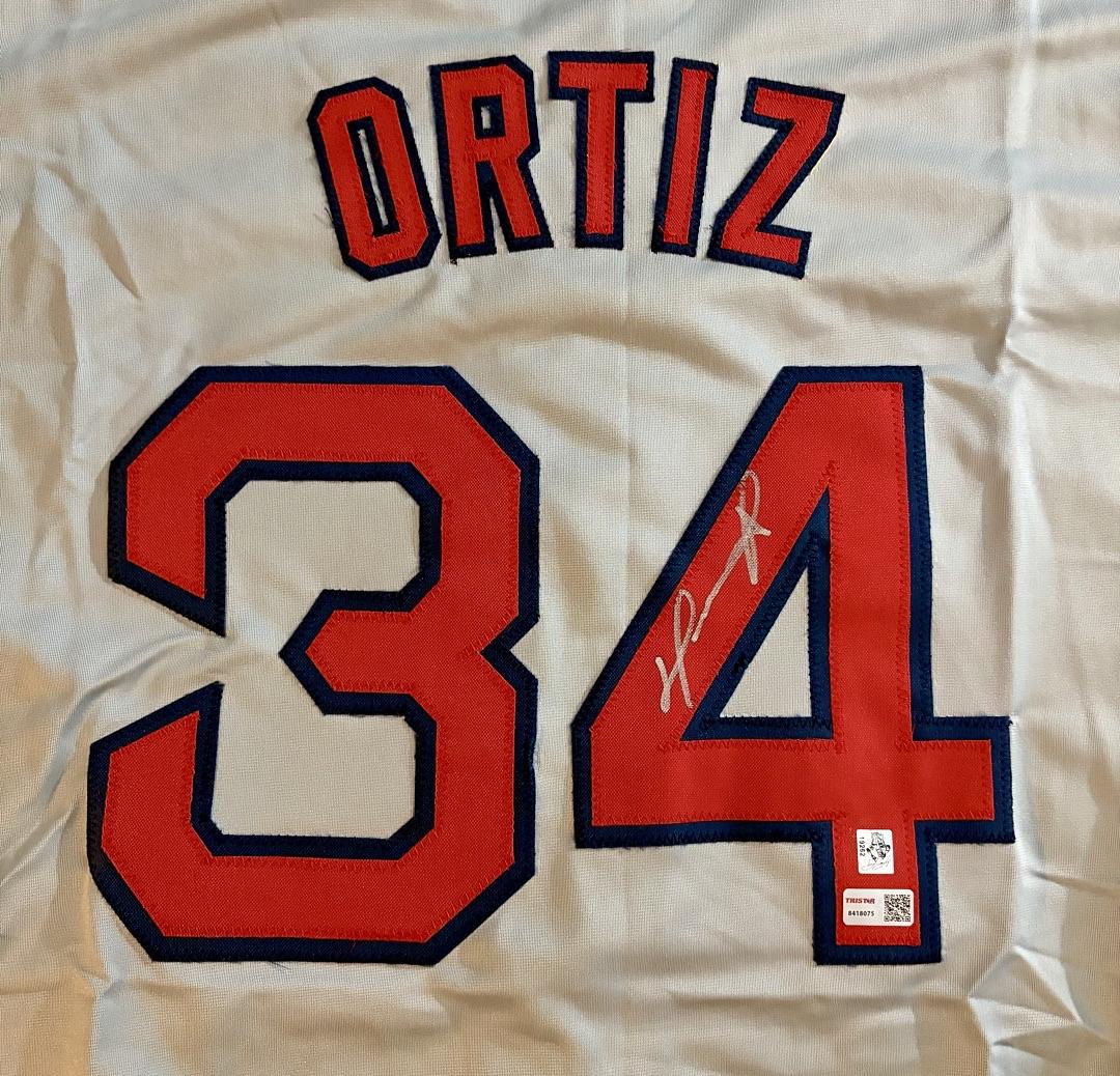 David Ortiz Autographed Custom White Red Sox Jersey - TriStar COA